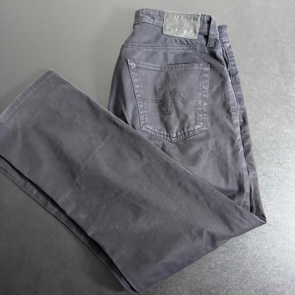 AG Adriano Goldschmied The Graduate Pants Mens 36x34 Black‎ Solid Tailored Leg